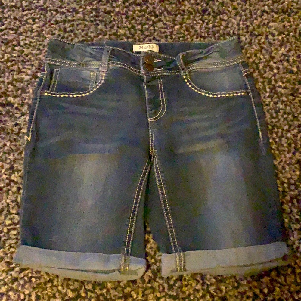 Girls Denim Bermuda Shorts